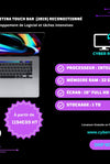 Ordinateur Portable Reconditionné -  MacBook Pro Retina TouchBar 16" i9 2,3 Ghz 32 Go RAM 1 To (2019)