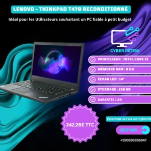 Lenovo ThinkPad T470 Reconditionné – Grade A