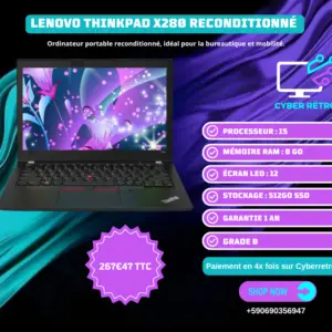 LENOVO ThinkPad X280 Reconditionné – Grade B