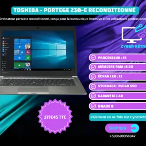 TOSHIBA Portege Z30-E Reconditionné – Grade B