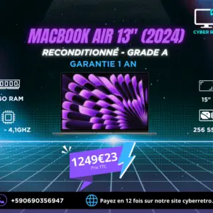 MacBook Air 13” M3 (2024) Reconditionné – Grade A +