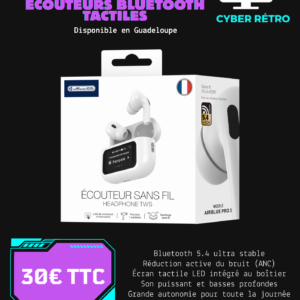 Écouteurs sans fil Bluetooth avec écran tactile