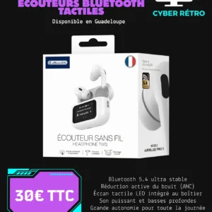 Écouteurs sans fil Bluetooth avec écran tactile
