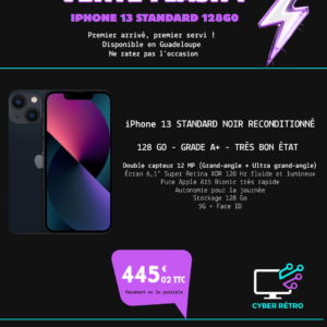 iPhone 13 Standard reconditionné GRADE A+ (Ventes Flash)